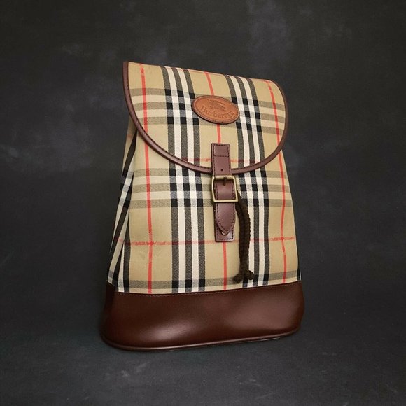 Burberry Vintage Nova Check Haymarket Backpack - Picture 1 of 7